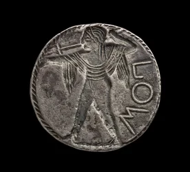 Ancienne pièce de monnaie grecque incuse en argent de Posidonia, 510-30 après J.-C.